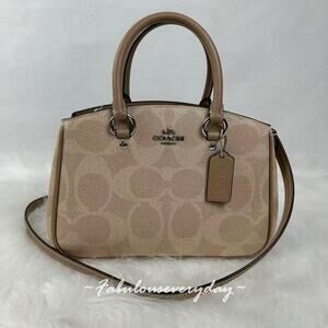Coach Savannah Small Carryall Bag Crossbody In Signature Canvas/Sv/Sand CAL53